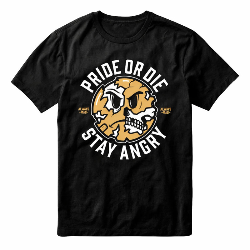 PRiDEorDiE stay angry T-Shirt - black